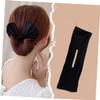 BAZEITFLOW 3pcs Lazy Twisted Hair Bun Maker Adjustable Black Fabric Headbands Fashion Hair Wraps for Women for Updos and Casual Styles view 2