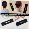 BAZEITFLOW 3pcs Lazy Twisted Hair Bun Maker Adjustable Black Fabric Headbands Fashion Hair Wraps for Women for Updos and Casual Styles view 4