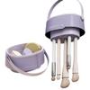 DEYUNQIANG Foldable silicone makeup brush cleaning bowl, makeup tool cleaning bowl, makeup brush cleaning tool storage and drying rack (purple) (purple) view 1