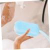 CALLARON 2Pcs Silicone Bath Scrubber and Face Cleaning Brush Set Waterproof Body Scrubber with Hooks for Shower and Bathroom Use Random Color view 3