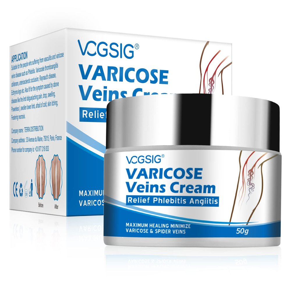 Varicose Veins Cream for Legs, Varicose & Spider Veins Soothing Leg Cream Improve Blood Circulation of Spider Veins, Varicose Veins Relieve Pain of Legs & Strengthening Capillary Health - 50g