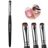 Acrylic Nail Brush for French Tips & Gel Polish Clean Up | Professional Dual-Use Brush with Wooden Handle for Acrylic/Polygel/Builder Gel | Nail Art Design Tool for Cleaning & Detailing (F16) view 1