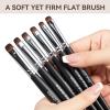 Acrylic Nail Brush for French Tips & Gel Polish Clean Up | Professional Dual-Use Brush with Wooden Handle for Acrylic/Polygel/Builder Gel | Nail Art Design Tool for Cleaning & Detailing (F16) view 2