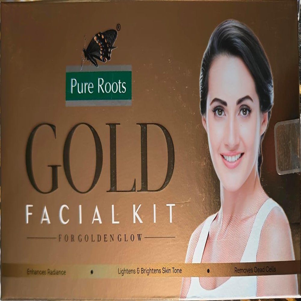 Herbal Gold Facial Kit | Single Use Facial Kit For Instant Golden Glow | 1.76 Oz/50g