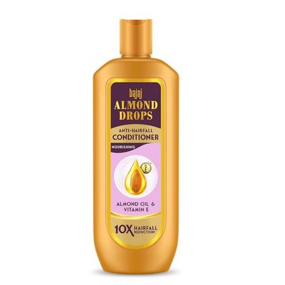 Almond Drops Anti Hairfall Conditioner, 175ML, For Dry & Frizzy Hair, With Almond Oil & Vitamin E to Reduce Frizz & Smoothen Hair, Ideal for all Hair Types, 1 Count