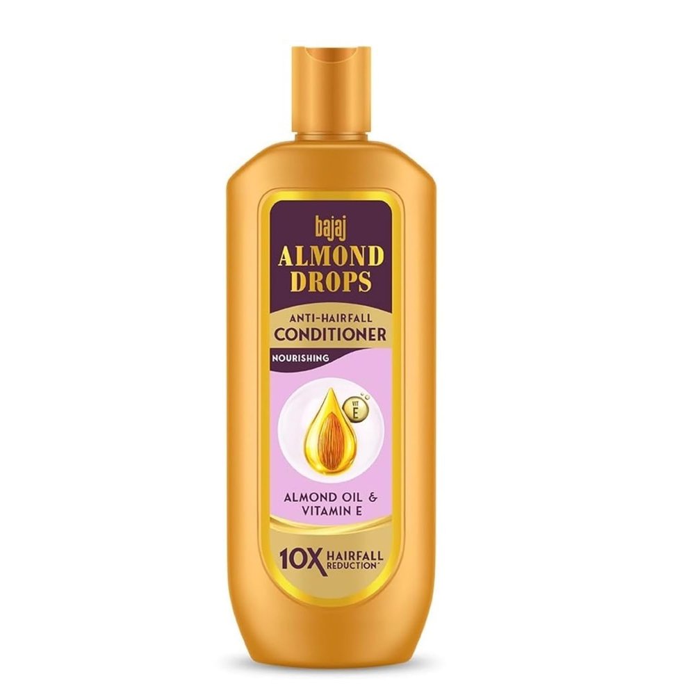 Almond Drops Anti Hairfall Conditioner, 175ML, For Dry & Frizzy Hair, With Almond Oil & Vitamin E to Reduce Frizz & Smoothen Hair, Ideal for all Hair Types, 1 Count