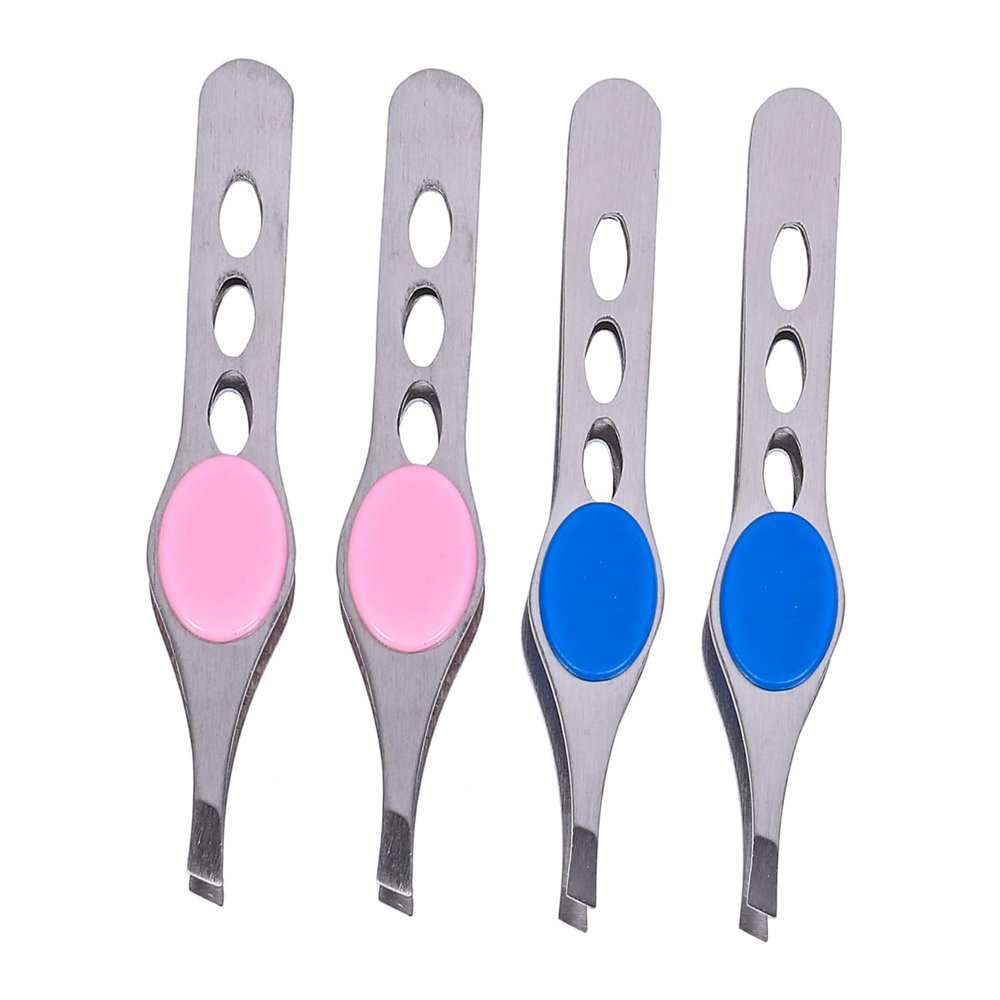Beaupretty 4pcs Eyebrow Clamp Eyebrow Tweezers for Precise Hair Removal and Shaping Lightweight and Portable Makeup Tool for Beauty Enthusiasts