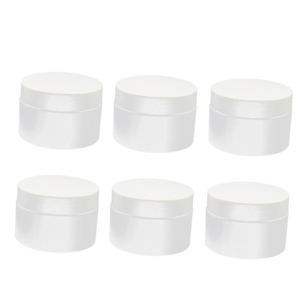 SAFIGLE 6pcs Portable Cream Sample Bottles Matte Travel Containers for Solid Storage Reusable and Refillable Cosmetic Jars for Travel Camping and Daily Use