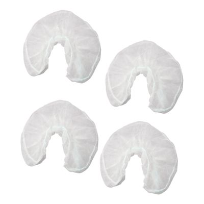 Alipis 50pcs Disposable U Shaped Headrest Covers Non Woven Pillowcase for Hotels and Travel Soft and Comfortable for Massage Therapists and Salons White