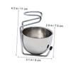 Beaupretty Stainless Steel Shaving Set Bowl and Stand for Men Unique Design for Wet Shaving Essential Grooming Storage for and Brushes view 2
