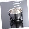 Beaupretty Stainless Steel Shaving Set Bowl and Stand for Men Unique Design for Wet Shaving Essential Grooming Storage for and Brushes view 3