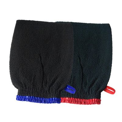SAFIGLE 2pcs Exfoliating Bath Gloves for Men and Women Soft Silk Scrubber Mitts for Shower and Sauna for Dead Skin Removal and Exfoliation Random Color