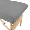 10 Pack - Tranquility Microfiber Massage Table Fitted Sheets by Body Linen- Lightweight, Durable Fitted Sheets for Massage Table & Spa. Wrinkle Free, Secure Fitting, Soft & No Pilling - Gray view 3