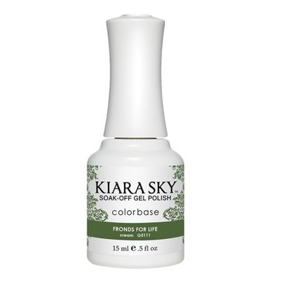KIARA SKY Gel Polish | Soak-Off All In One 0.5 fl oz | G5111 Fronds for Life (Moss Green Shade)