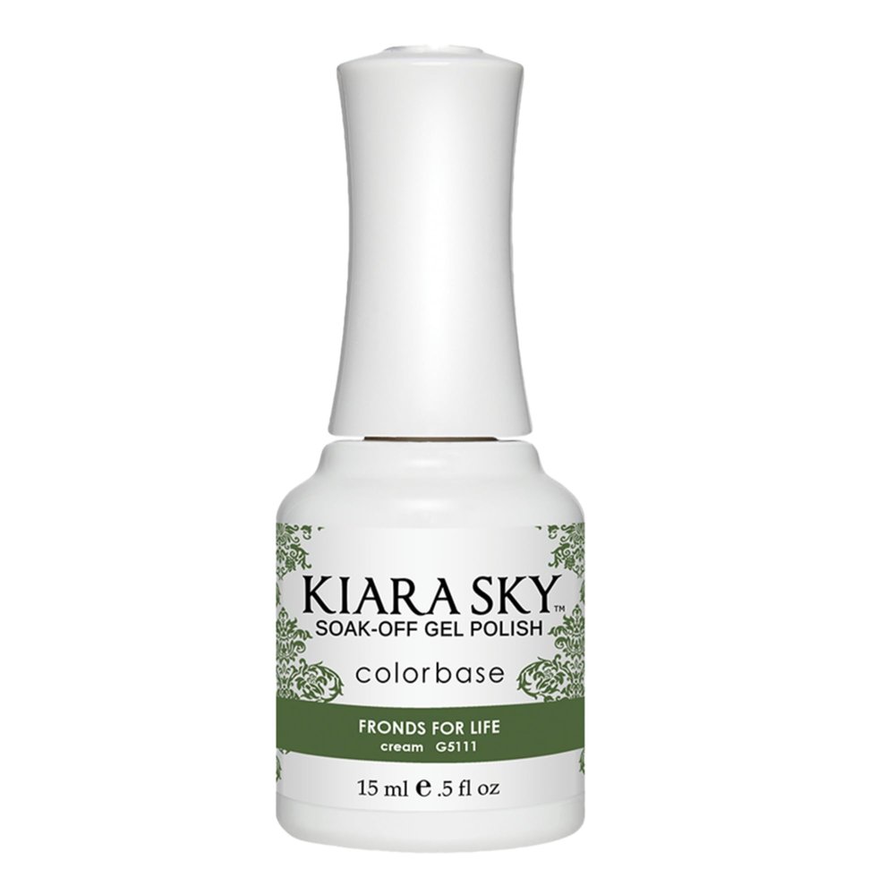 KIARA SKY Gel Polish | Soak-Off All In One 0.5 fl oz | G5111 Fronds for Life (Moss Green Shade)