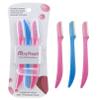 3 Pack Eyebrow Razor Blades for Multipurpose Exfoliating Dermaplaning Tool Trimming and Shaving Grooming with 1 Precision Cover. view 1