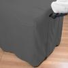 Microfiber Massage Table Skirt by Body Linen - Massage Table Bed Skirt to Fit Standard Size Massage Tables - Lightweight, Super Soft and Stain-Resisting - (True Gray) view 3