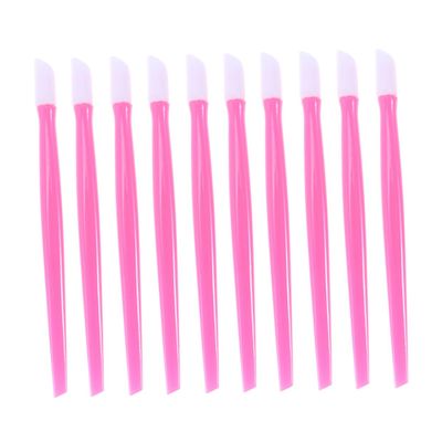 CALLARON 100pcs Plastic Manicure Tools Nail Brush Cuticle Pusher Skin Remover Dead Skin Pusher for Home Nail Art