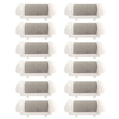12pcs Same Rough Replacement Coarse Roller Head for Electric Callus Remover, Foot File Pedicure Tools Refill Rollers for Feet Callus Shaver Pedicure Kit (12 Pack Tough Coarse)
