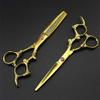 KUYBTU Hair Cutting Shears Kit, 6 Inch Professional 440C Gold Dragon Handle Hair Haircut Thinning Barber Haircutting Cutting Shears Hairdressing view 1