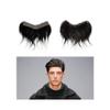 WANGHAI2024M Men Toupee Men Forehead Hairline Toupee 1B# Off Black Human Hair Thin PU Skin Natural Hairline Men's Hairpieces Men Hair Tropper(Size-2x16cm) view 1