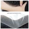 WANGHAI2024M Men Toupee Men Forehead Hairline Toupee 1B# Off Black Human Hair Thin PU Skin Natural Hairline Men's Hairpieces Men Hair Tropper(Size-2x16cm) view 3