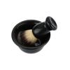 OUNONA Acrylic Shaving Brush Set Holder 3-Piece Shaving Razor Brush Sleek Soap Bowl for Men Facial Cleaning Essentials view 3