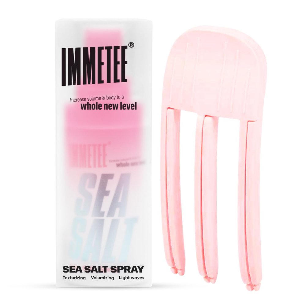 immetee Sea Salt Spray for Wavy Curly Fine Hair, 120ml (4.06 fl oz)