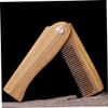 BAZEITFLOW 1set Portable Folding Wooden Beard Comb with Case Ergonomic Design for Easy Use for Travel and Home Grooming view 3