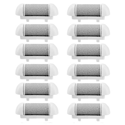 12 Pack Same Rough Replacement Coarse Roller Head for Electric Callus Remover, Foot File Pedicure Tools Refill Rollers for Feet Callus Shaver Pedicure Kit (12pcs Tough Coarse)