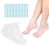 300PCS Disposable Foot Covers for Paraffin Wax Feet Moisturizer Socks Plastic Foot Covers with 300 Stickers for Snug Closure view 1
