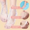 300PCS Disposable Foot Covers for Paraffin Wax Feet Moisturizer Socks Plastic Foot Covers with 300 Stickers for Snug Closure view 2