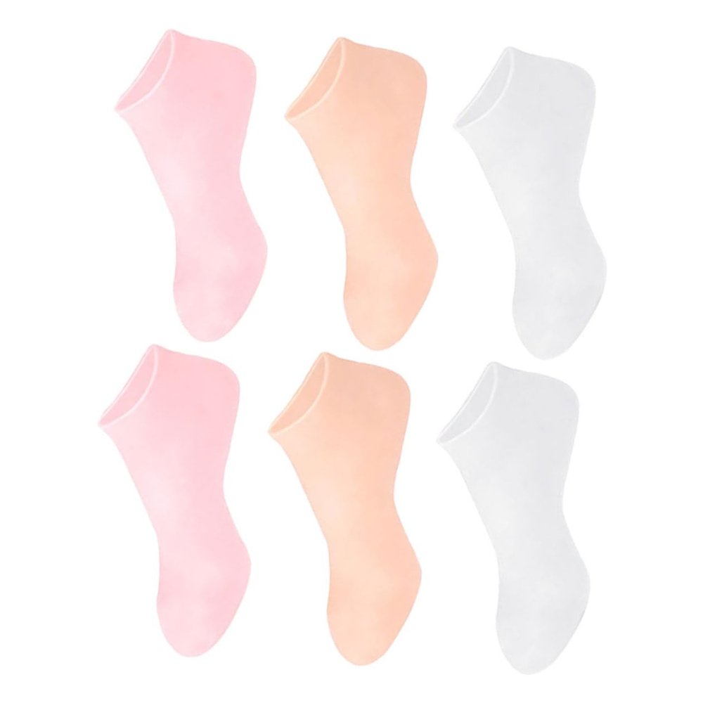 Beaupretty 1pair Moisturizing Silicone Foot Mask Socks Reusable - Gel Socks for Daily Foot for Women Skin Tone Softening Dry Cracked and Calluses