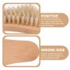 PartyKindom 1pc Wooden Bristle Nail Brush for Nail Dust Cleaning with Natural Pig Bristles Easy to Carry Manicure Brush Wood Color view 4