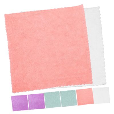 BAZEITFLOW 8pcs Square Coral Towels Luxury Bath Towel Soft Face Highly Absorbent No Shed No Fade