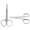 PartyKindom Stainless Steel Eyebrow and Nose Hair Scissors Set 2-Piece Grooming Kit Rounded and Curved Tips for Precision Trimming for Personal Care and Grooming view 1