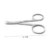 PartyKindom Stainless Steel Eyebrow and Nose Hair Scissors Set 2-Piece Grooming Kit Rounded and Curved Tips for Precision Trimming for Personal Care and Grooming view 3