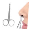 PartyKindom Stainless Steel Eyebrow and Nose Hair Scissors Set 2-Piece Grooming Kit Rounded and Curved Tips for Precision Trimming for Personal Care and Grooming view 4