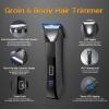 Beatslm Manscape Beard Trimmer for Men, Groin & Body Hair Trimmer, Ball Shaver, Nose Hair Clippers, All-in-One IPX7 Waterproof Men's Wet/Dry Groomer Kit, Rechargeable with Travel Case, LED Display view 4