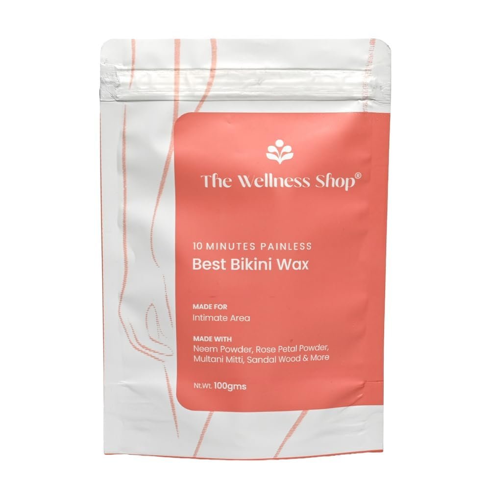 HER Bikini Wax Powder 10 Minutes Herbal Hair Removal Wax Easy to use at home, No chemicals - No Irritation, No Skin rashes for Women and Girls (100g) (Bikini Wax)