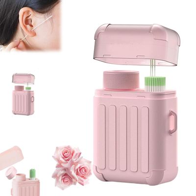Ear Piercing Cleaning Kit,180/240 Pcs Ear Hole Cleaner Floss,Disposable Aftercare Cleaner,Anti-Clogging Cleaning Kit, Portable Travel Set for Women Men (180PC,Pink)