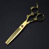 KUYBTU Hair Clippers Barber Scissors Hair Cutting Scissors, 6Inch Professional 440C Steel Gold Dragon Handle Cut Hair Scissors Haircut Thinning Barber Cutting Shears Hairdressing Sci view 4