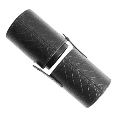 Beavorty Makeup Brush Holder Organizer Portable Pu Makeup Tool Storage for Brushes Lipsticks and More Elegant Stripe Design