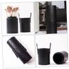 Beavorty Makeup Brush Holder Organizer Portable Pu Makeup Tool Storage for Brushes Lipsticks and More Elegant Stripe Design view 4