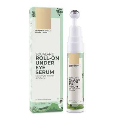 DK Squalane (Plant) Roll On Under Eye Cream For Dark Circles For Unisex With Phyto-Retinol & Caffeine, (15ml)
