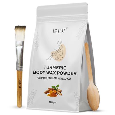 HER Turmeric Hair Removal Powder Wax Powder 120 g, Safe for Face, Body & Bikini, Natural Solution for Unwanted Hair