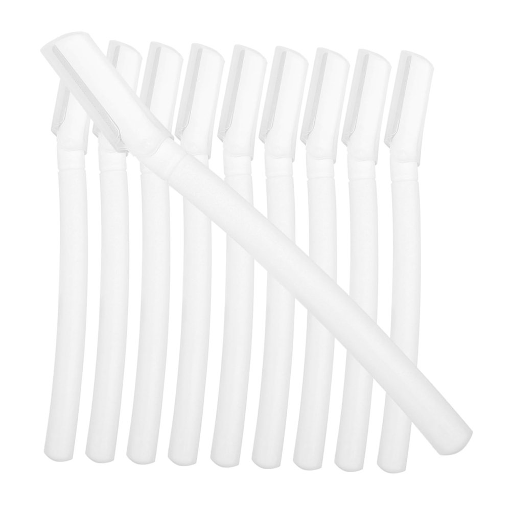 PENIKOKO 10pcs Eyebrow Trimmer with Cover Portable Facial Razor for Women Safe and Lightweight Eyebrow Shaver Tool for Home Use and Precision Grooming