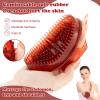 2 Pieces Meridian Brush Massage Brush, Full Body Meridian Brushes with Anti-Slip Finger Groove, Can Be Used with Essential Oils for Full Body Relaxation Massage (Burgundy) view 4