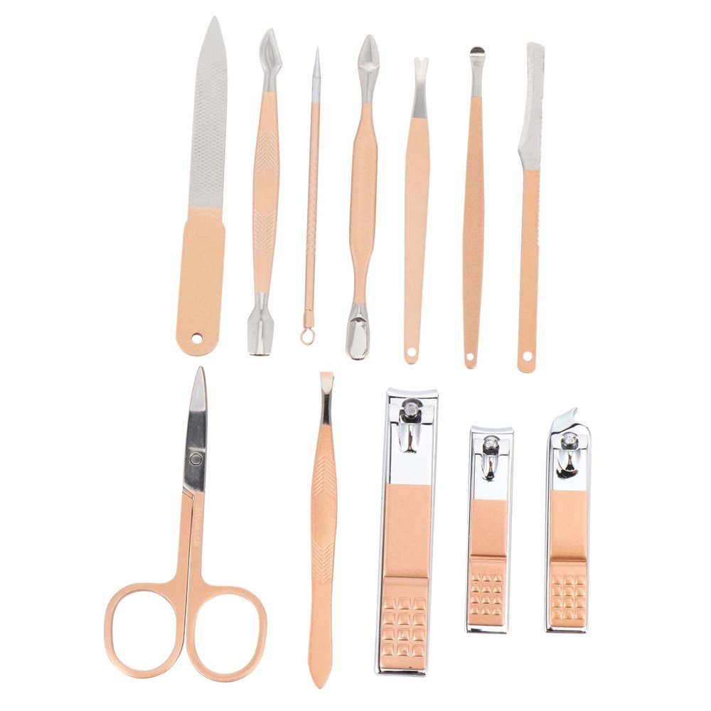NIYANGLE 1set Rose Gold Nail Care Set Practical Manicure Kit for Home Use Includes Nail Clippers Files and Beauty Tools for All Ages Ergonomic Design for Easy Handling