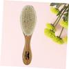 DEARMAMY Dense Wool Beard Brush Curved Natural Handle for Men for Cleaning Hair and Fine Barber Shop view 4